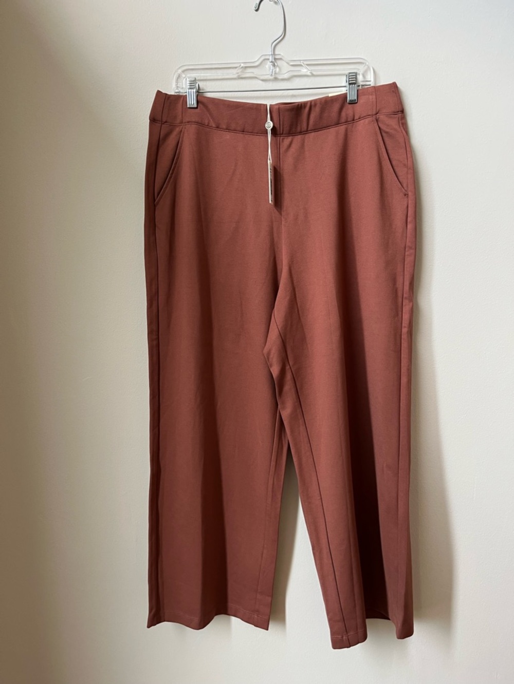 NWT Max Studio Chestnut Pull On Wide Leg Trousers Size 1X